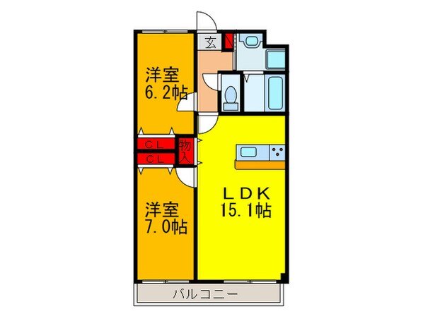 ソラーナ北石切の物件間取画像